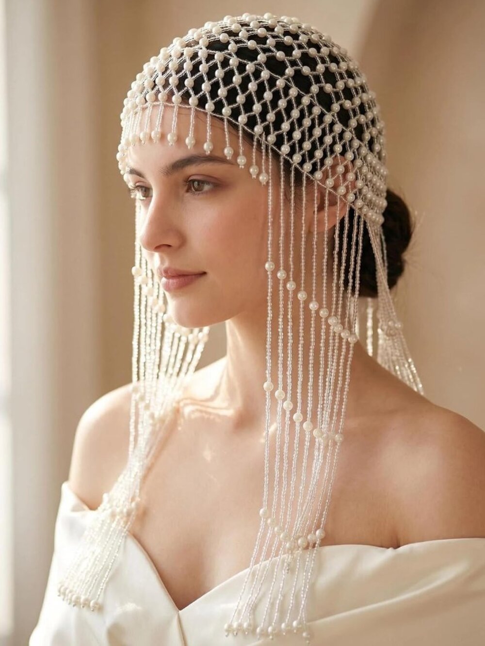 Pearl Tassel Headpiece